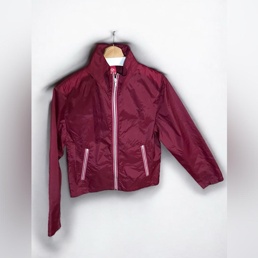 Roxy Quicksilver Stylish Lightweight Burgundy Zip Up Jacket / Windbreaker | Sz:M